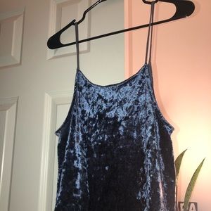 Spruce Blue Velvet Tank Top